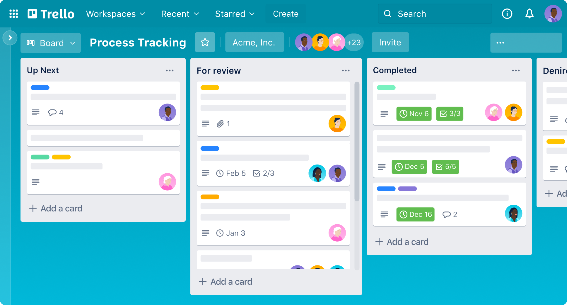 Florman Tannen's Trello board — flat lists in a single workspace that couldn't scale to the 70–80 entities they manage per client.