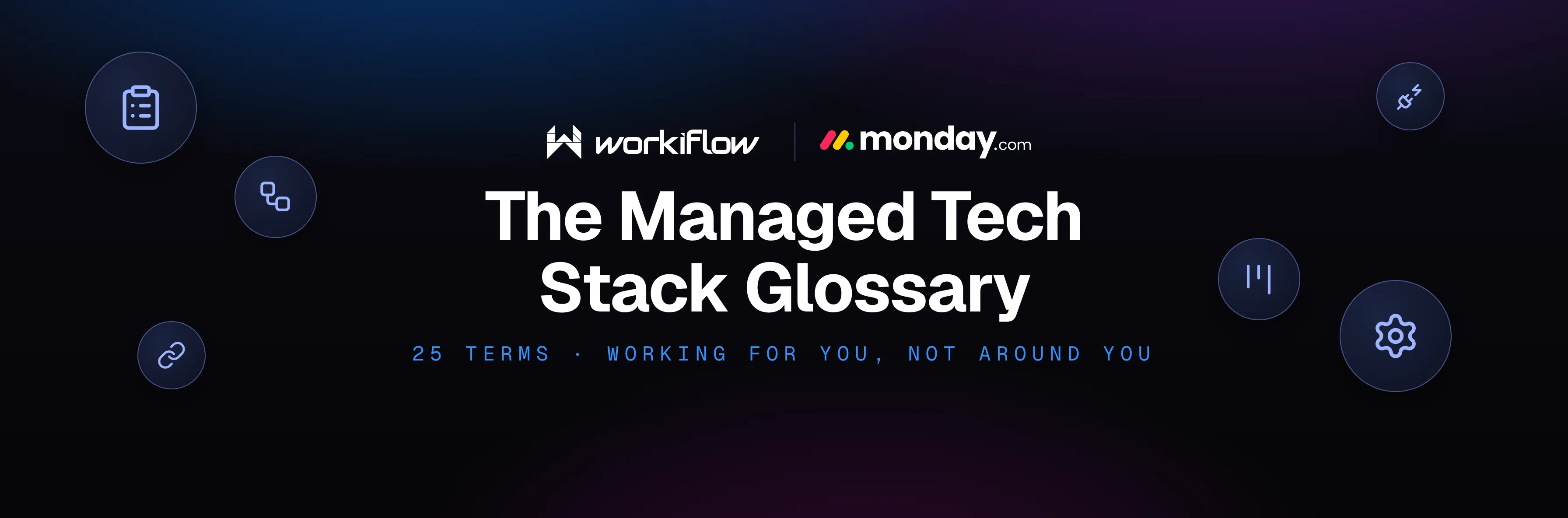 The Managed Tech Stack Glossary — twenty-five terms that decide whether your tools work for you, defined by Workiflow.