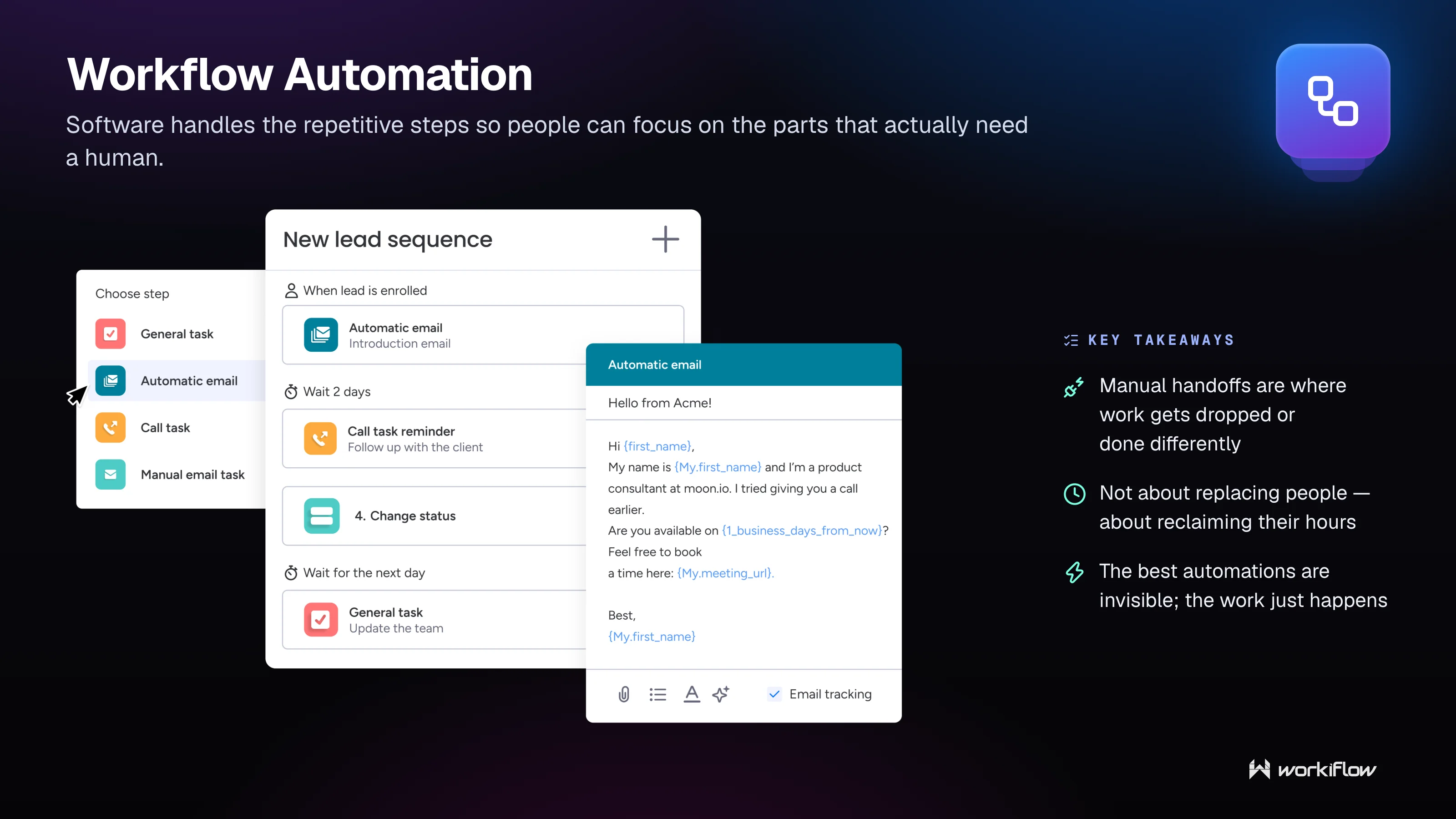 Workiflow managed tech stack glossary illustration: Workflow Automation.